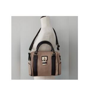 Latte Color Lovely Vinyl Shoulder Crossbody Bag Tote Satchel Purse